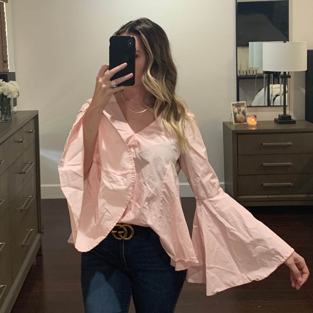 Pink Bell Sleeve Top